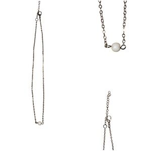 Elegant Silver Pearl Necklace